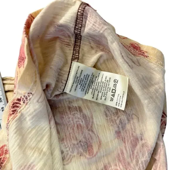 We The Free Women's Wish You Were Here Floral Print Short Sleeve Tee Small - Picture 6 of 7